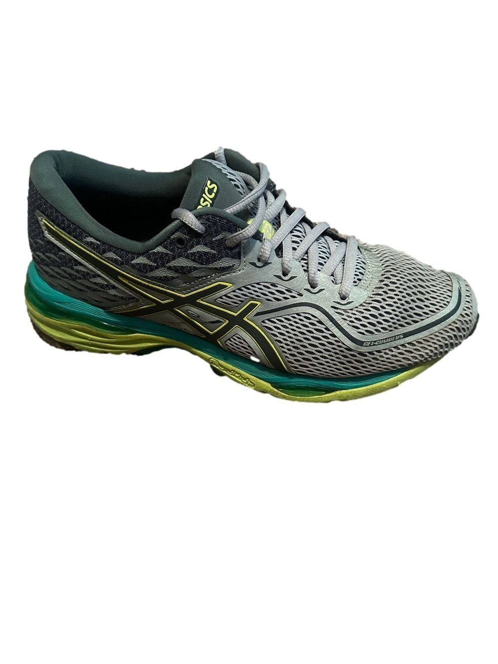 Asics Gray and Lime Women’s Running Shoe 8 1/2